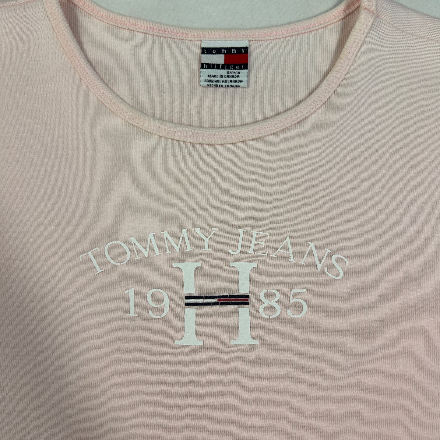 Baby Pink Tommy Jeans Babytee - Size S/M
