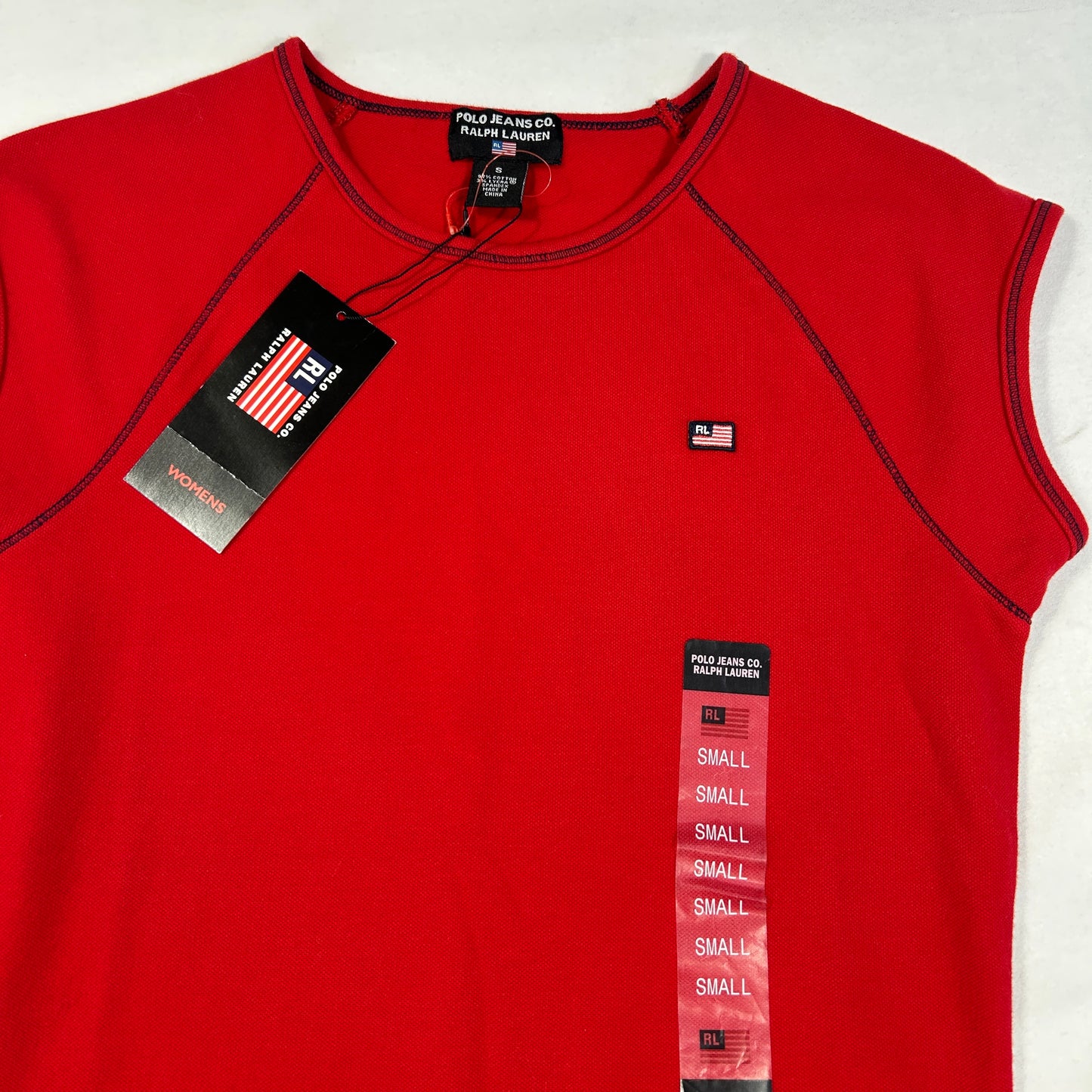 Deadstock Red Polo Jeans Tank - Size M