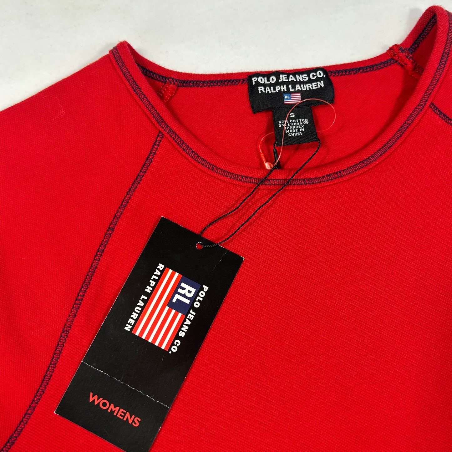 Deadstock Red Polo Jeans Tank - Size M