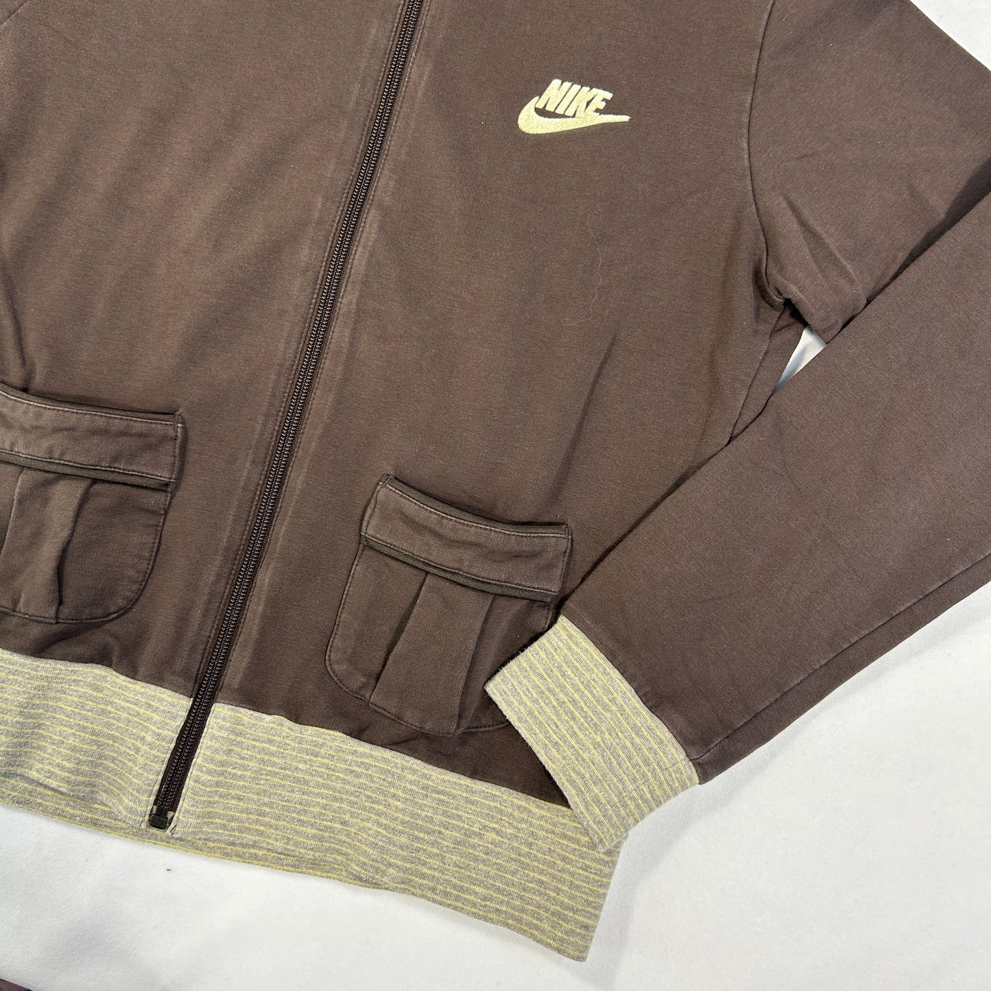 Brown Nike Zip Up Jacket - Size S