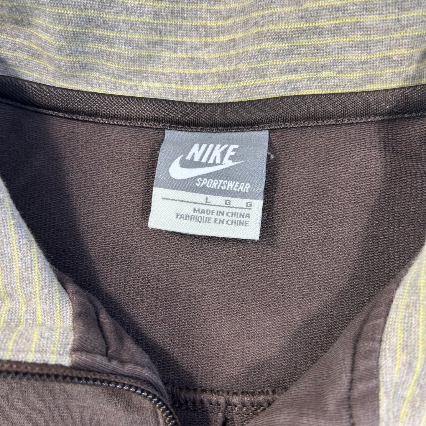 Brown Nike Zip Up Jacket - Size S