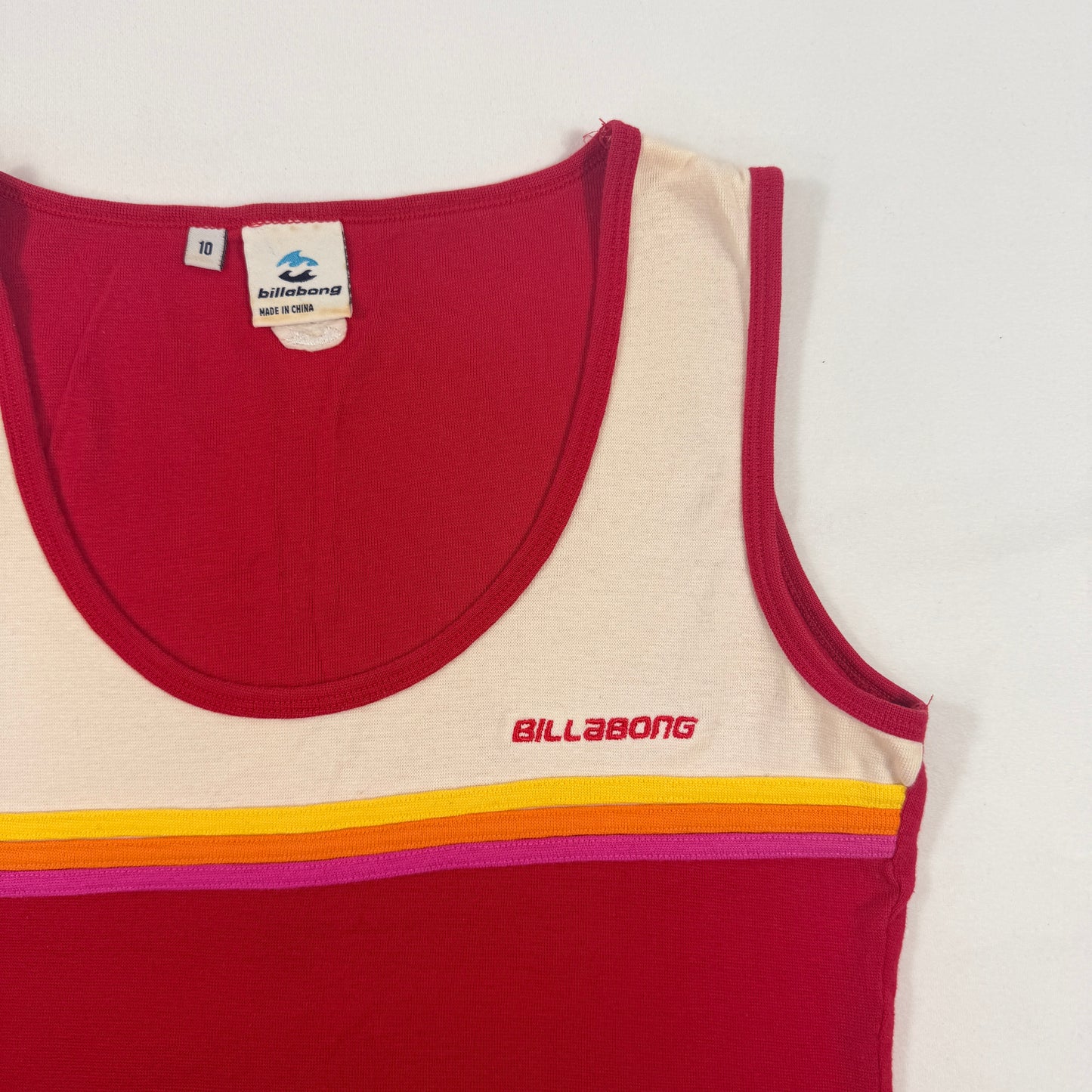 00's Billabong Red Tank Top - Size S/M