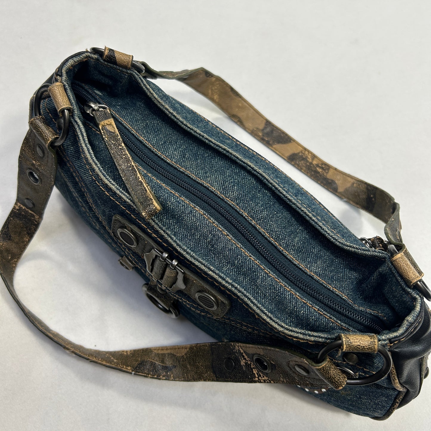 RARE Guess Camo Denim Shoulder Bag