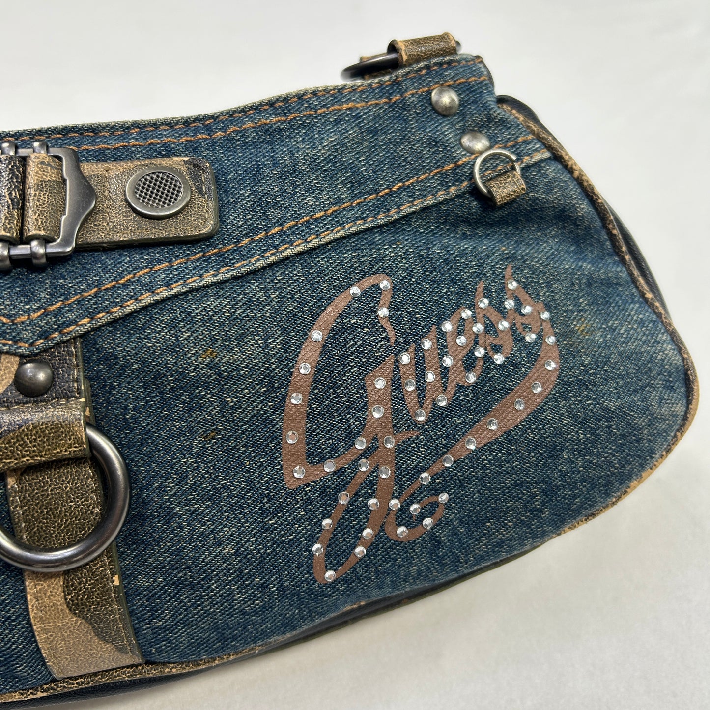 RARE Guess Camo Denim Shoulder Bag