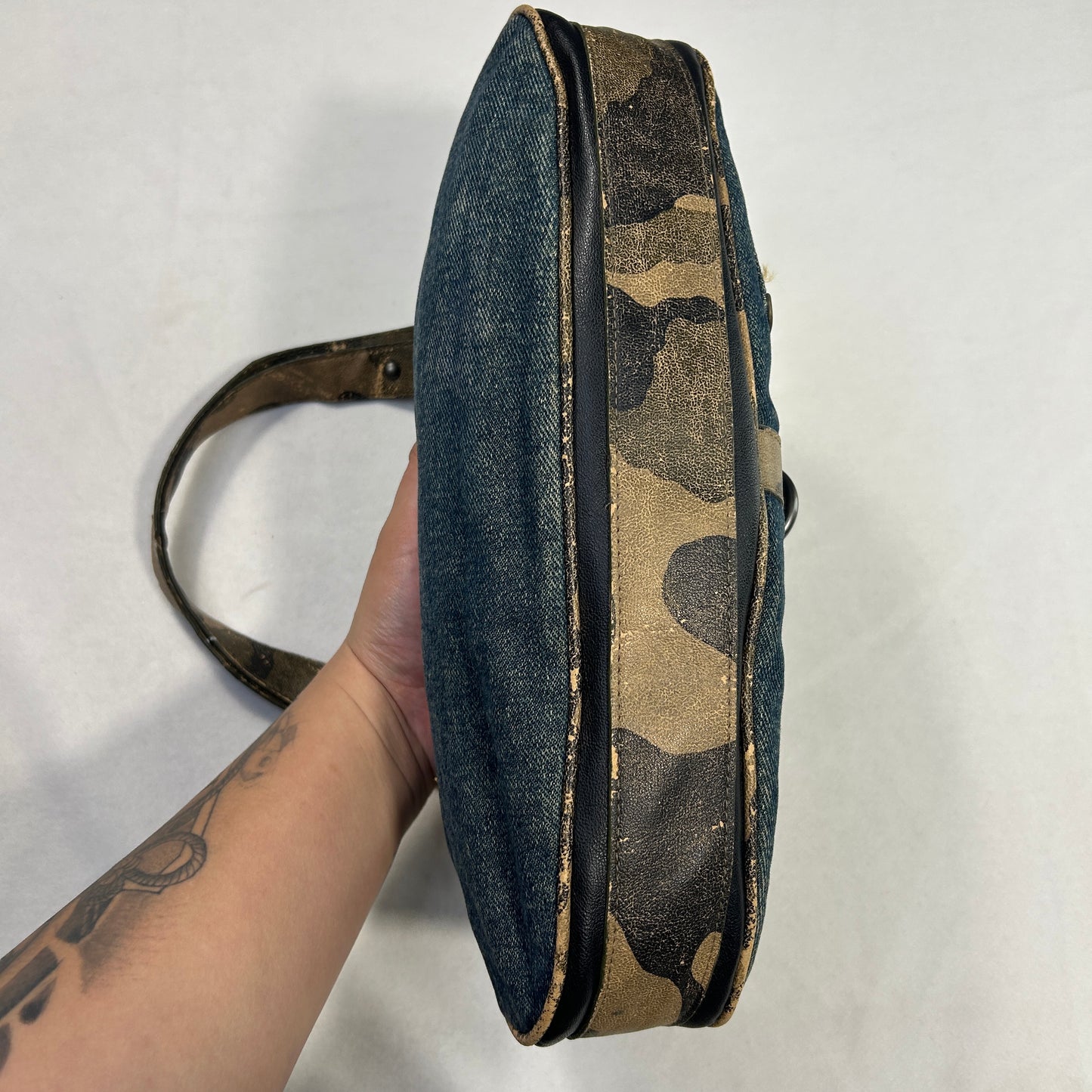 RARE Guess Camo Denim Shoulder Bag