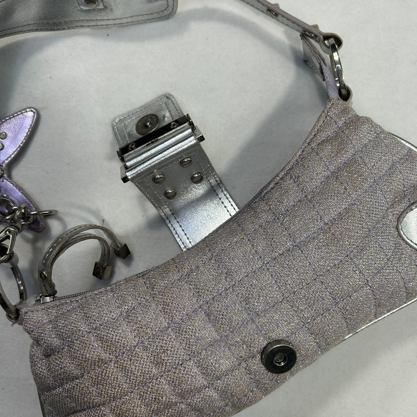 RARE Guess Purple Tweed Butterfly Shoulder Bag