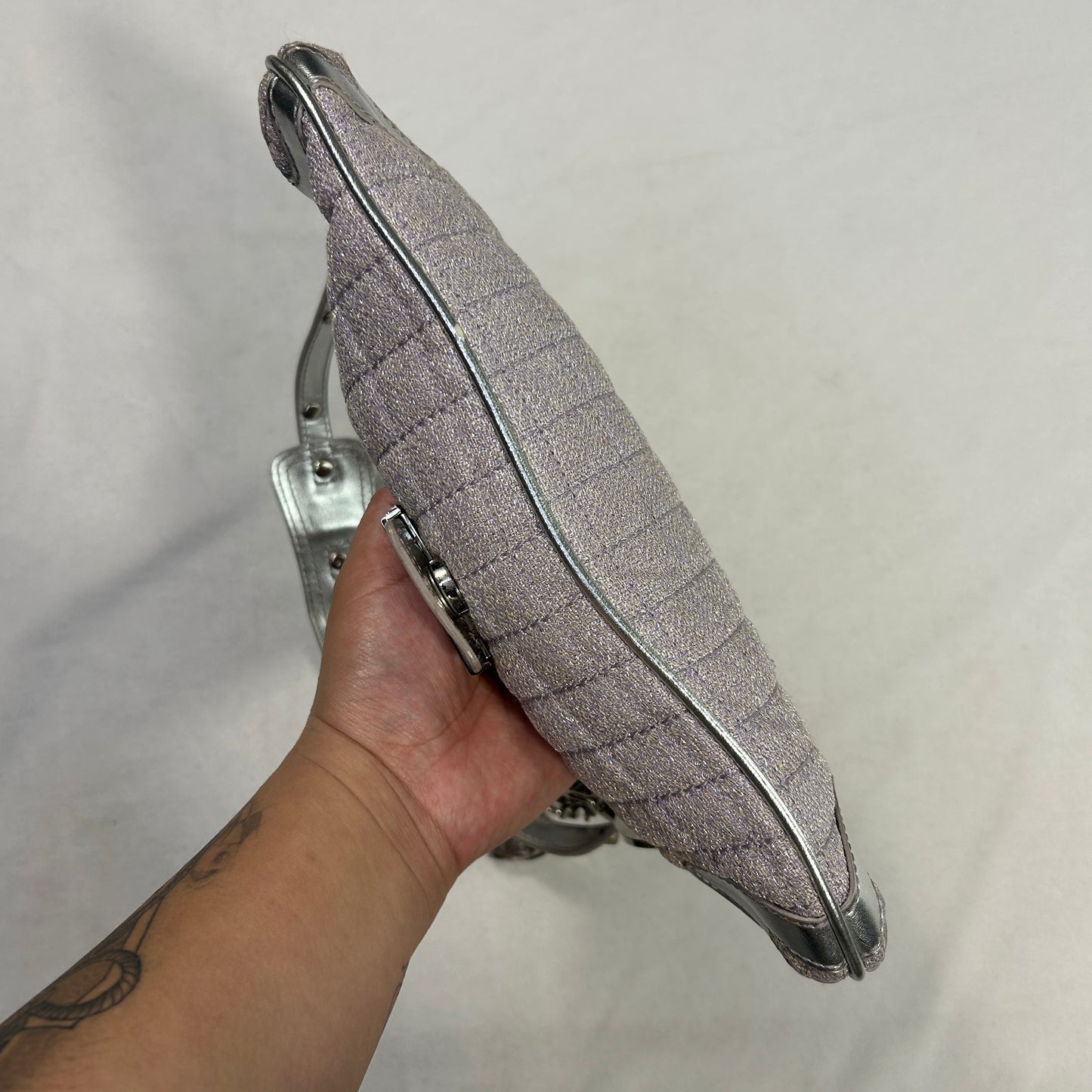 RARE Guess Purple Tweed Butterfly Shoulder Bag