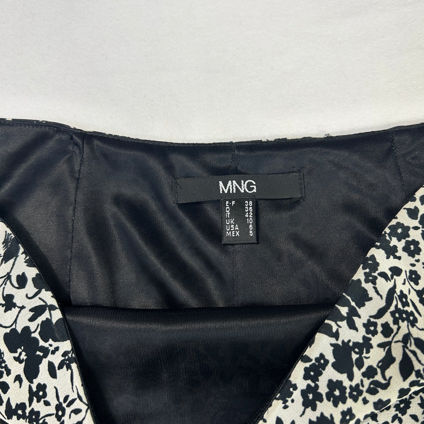 MNG Black Floral Maxi Skirt - Size S