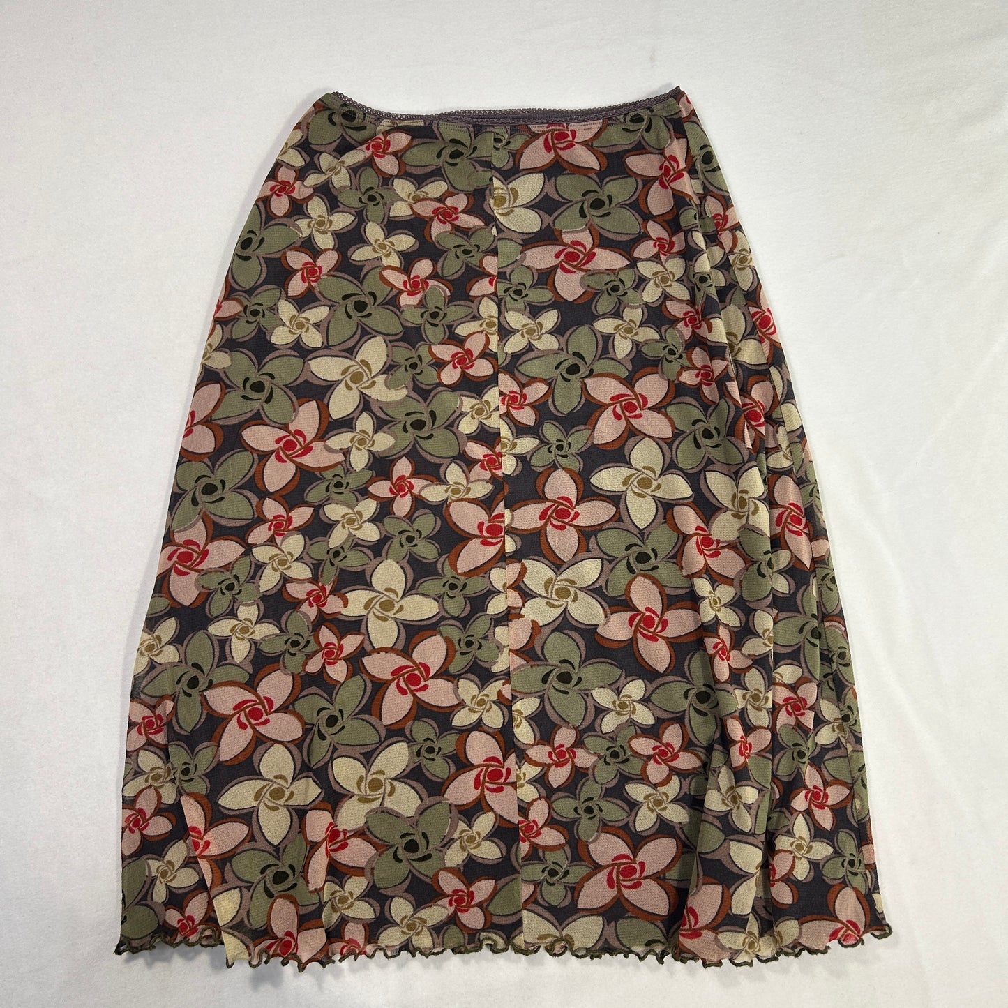 Vintage Kookai Floral Midi Skirt - Size XS/S