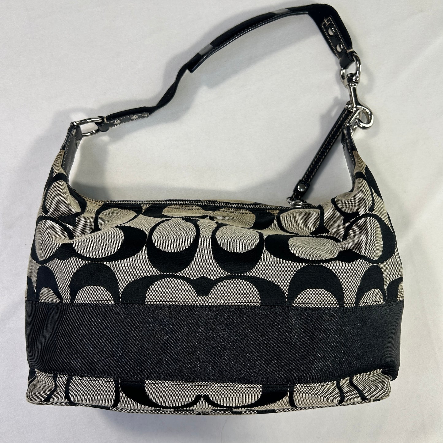 Coach Signature Stripe Hobo Shoulder Bag