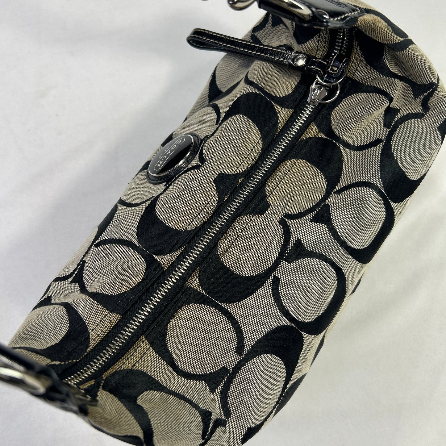 Coach Signature Stripe Hobo Shoulder Bag