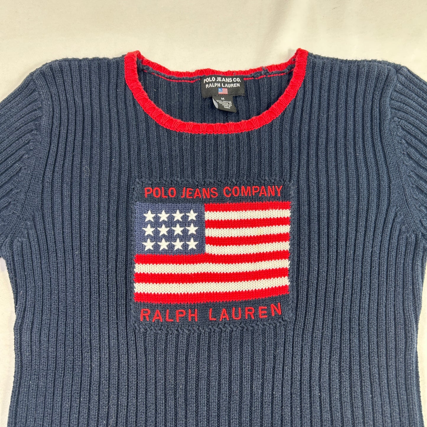 Polo Jeans Flag Knit Sweater - Size S/M