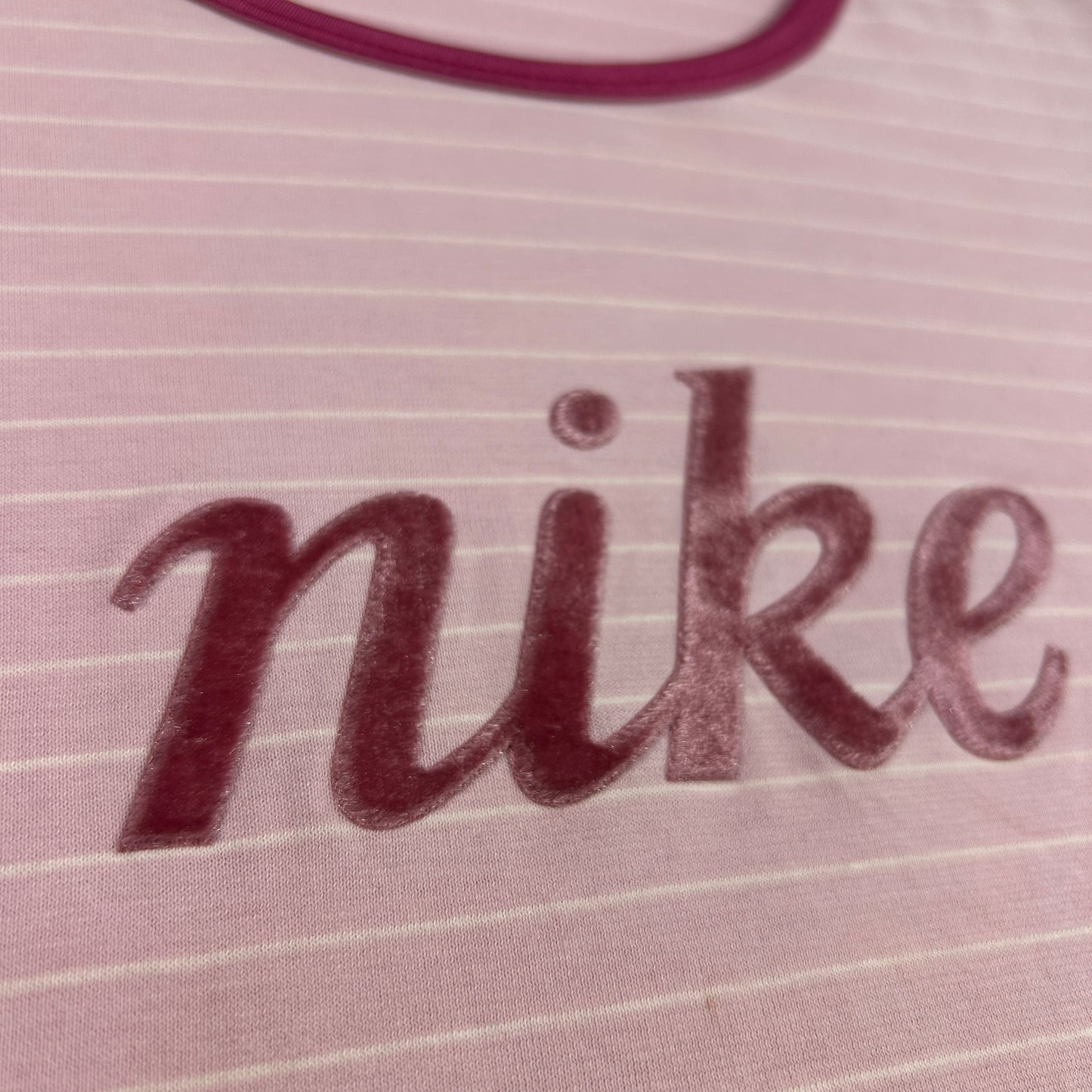 Pink Striped Nike Long Sleeve - Size M