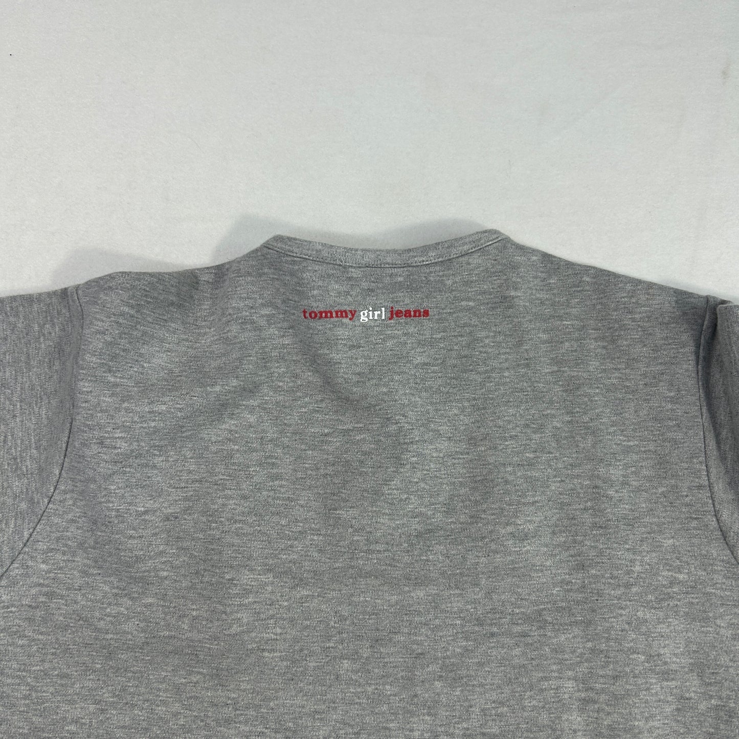 Tommy Jeans Grey Striped Babytee - Size S/M