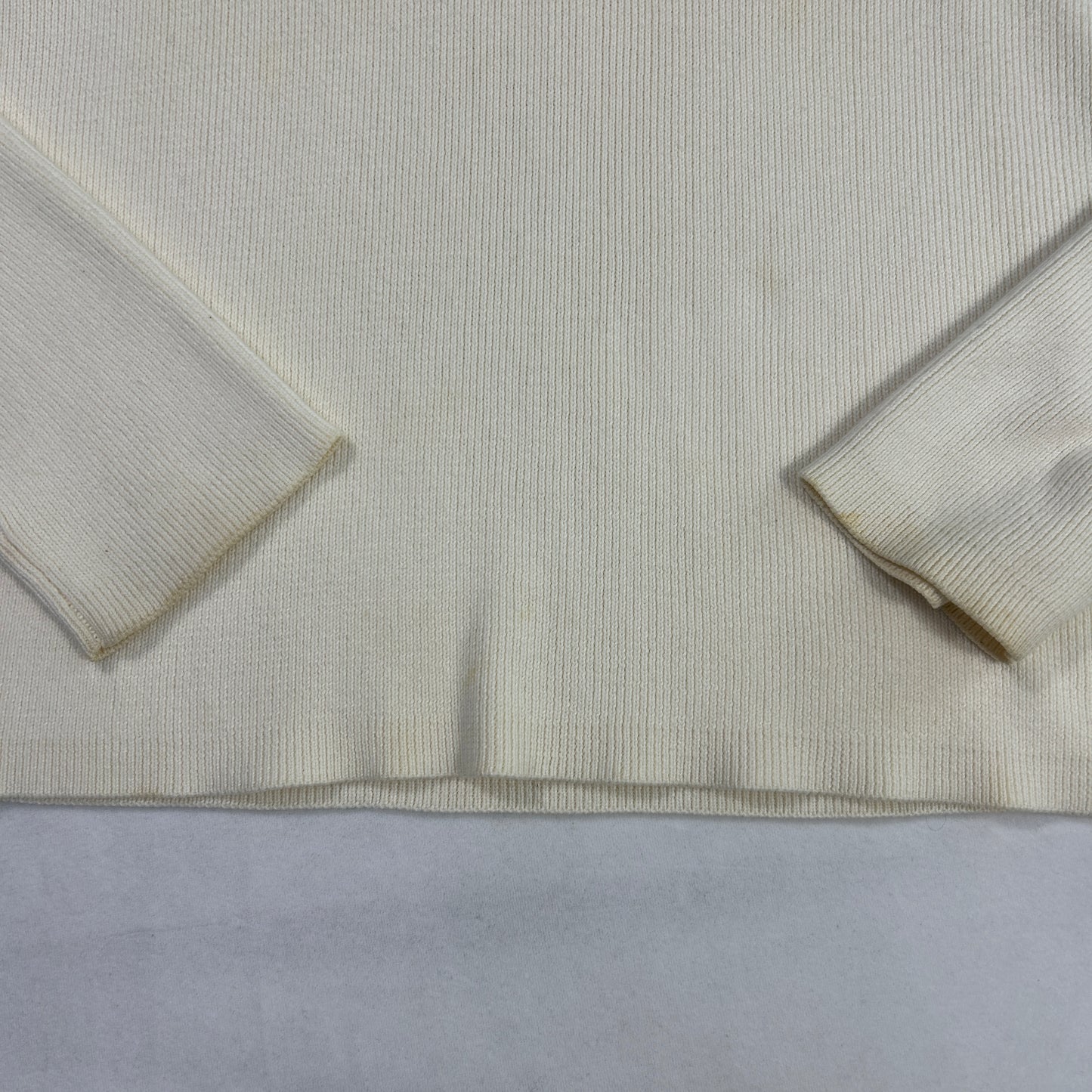 White Polo Jeans V-Neck Long Sleeve Knit - Size M/L