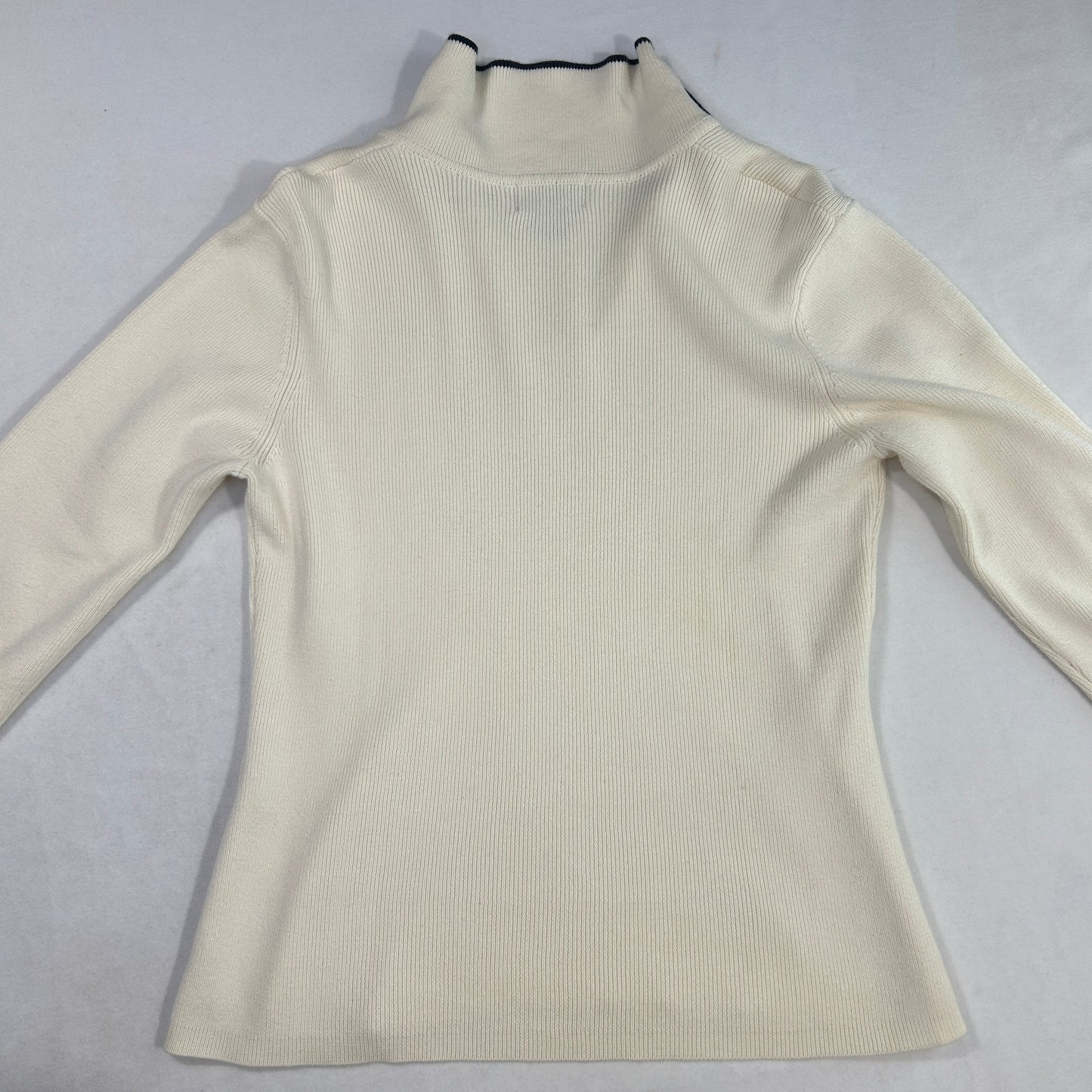 White Polo Jeans V-Neck Long Sleeve Knit - Size M/L