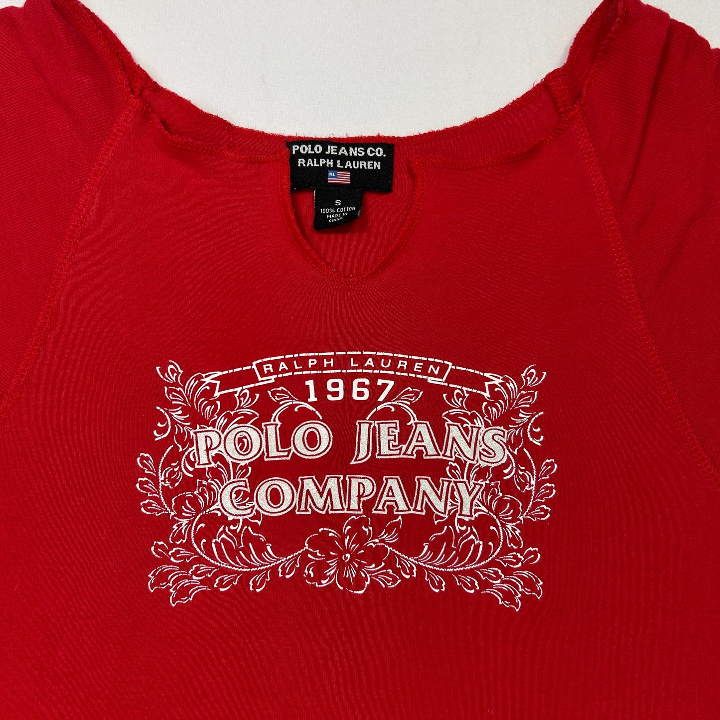 Vintage Floral Polo Jeans Tank - Size S
