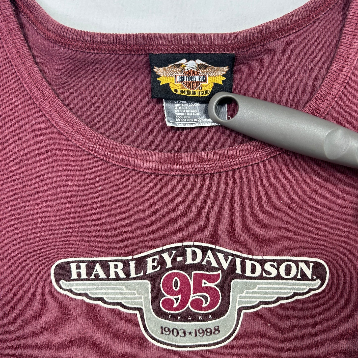 Vintage Harley Davidson '95' Babytee - Size M/L