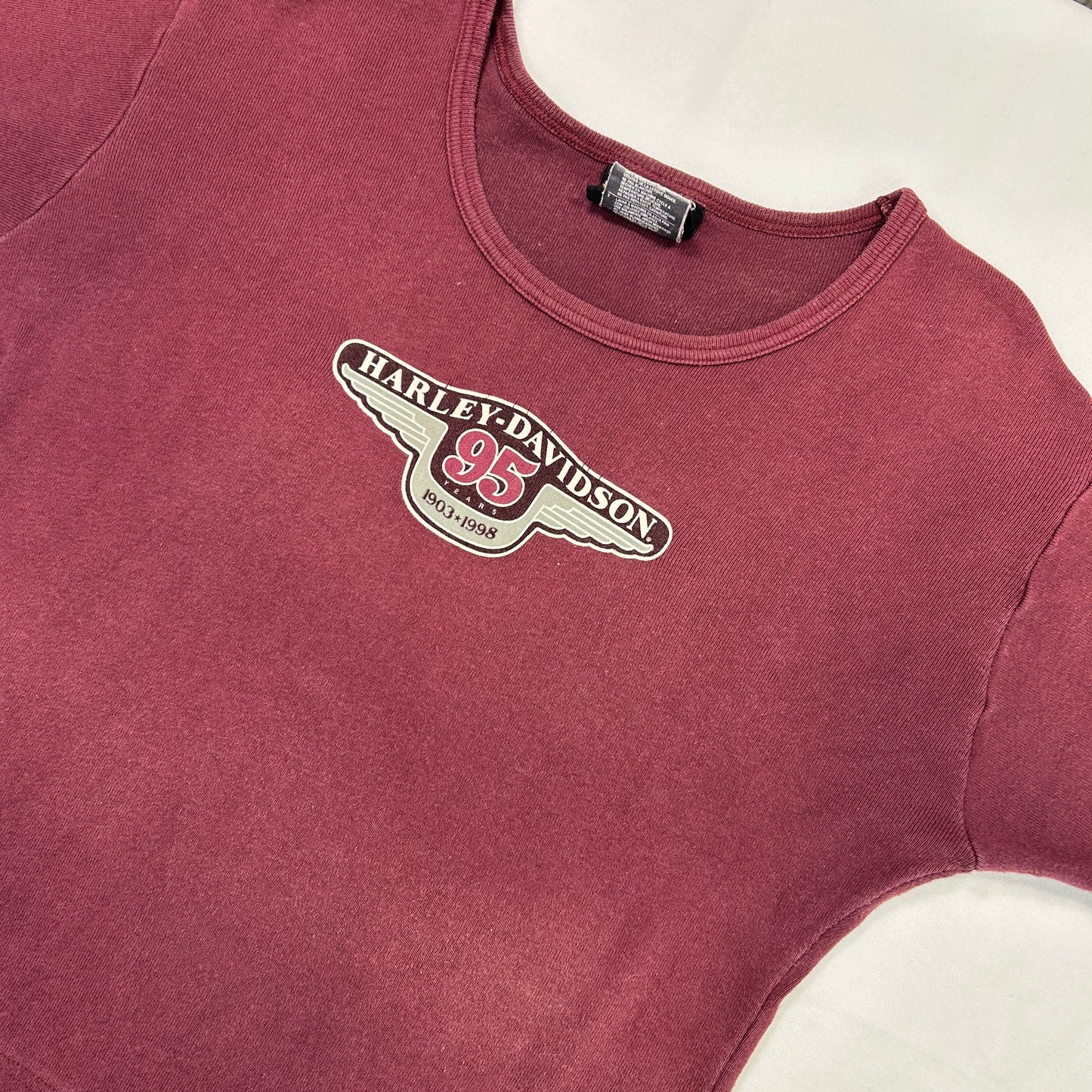Vintage Harley Davidson '95' Babytee - Size M/L