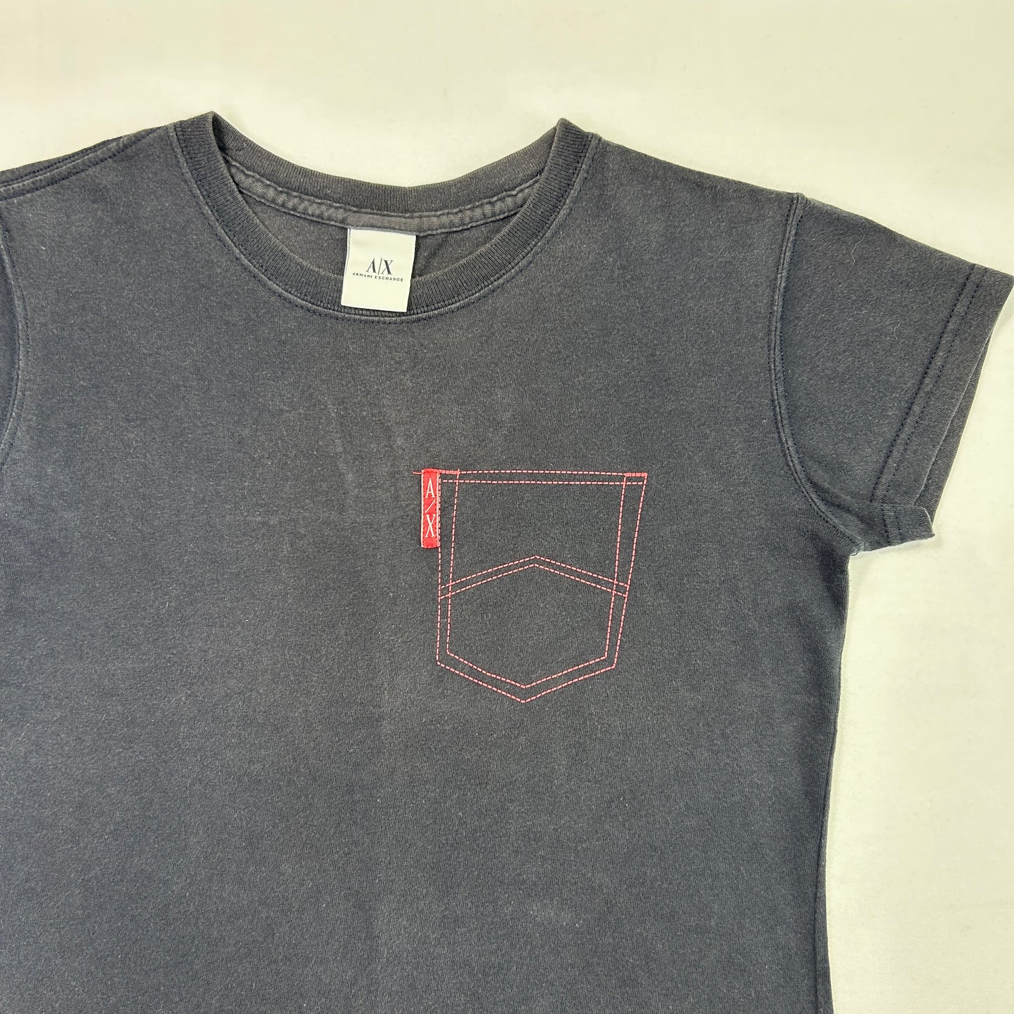 Vintage Armani Exchange Pocket Baby Tee - Size S