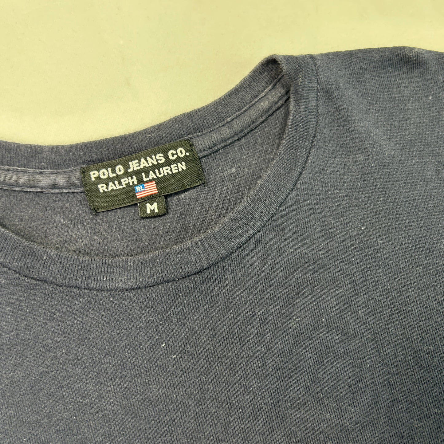 Vintage Polo Jeans Flag Baby Tee - Size S