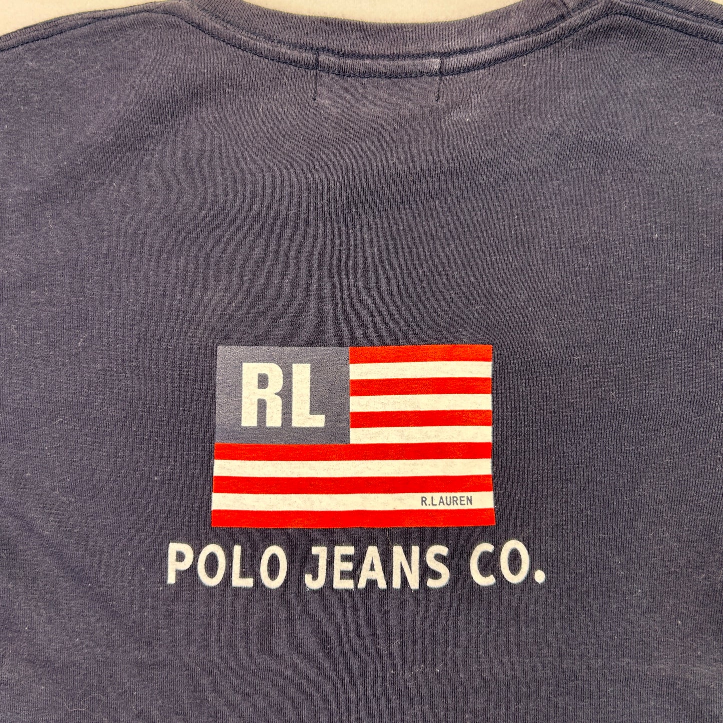 Vintage Polo Jeans Flag Baby Tee - Size S