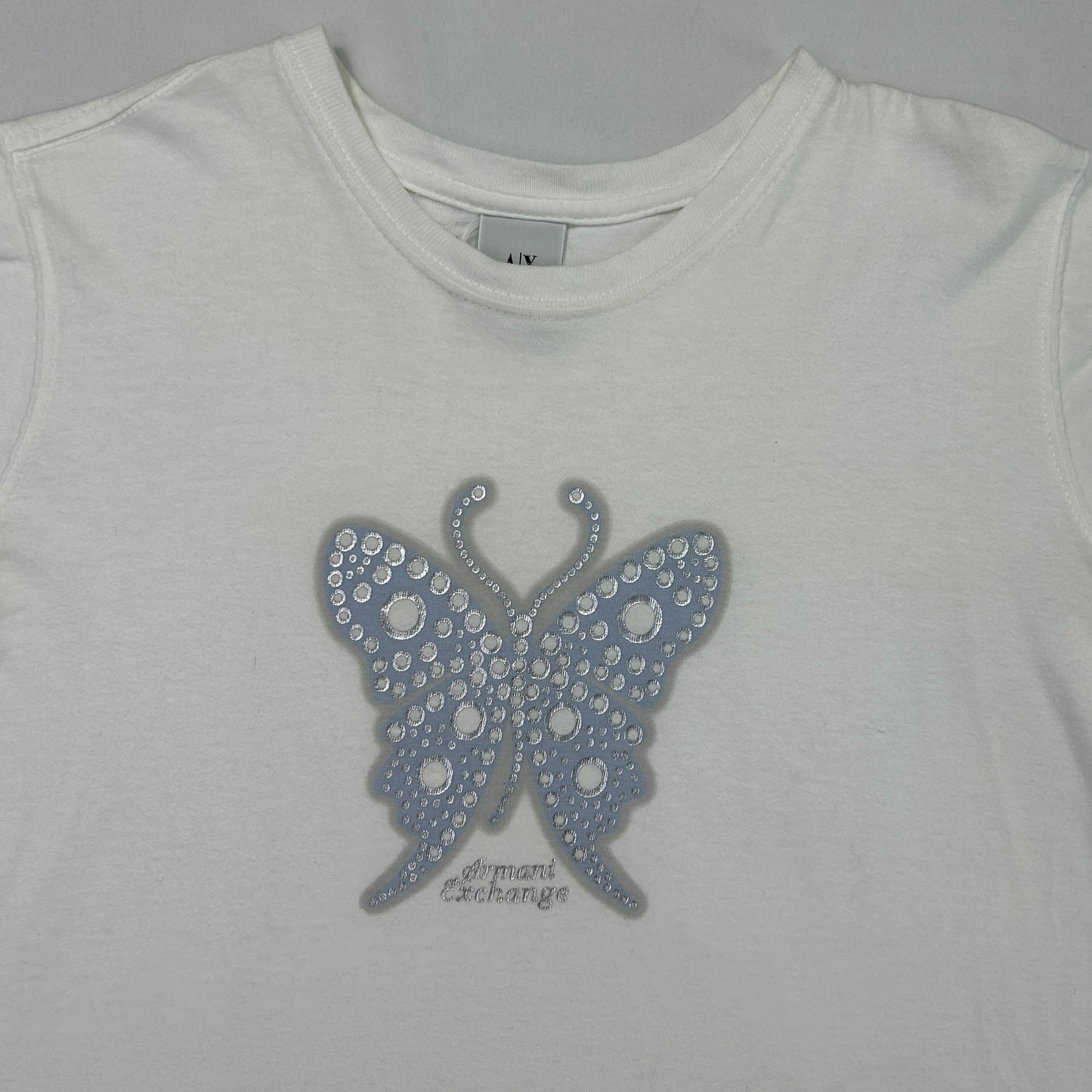 Vintage Armani Exchange Butterfly Baby Tee - Size M