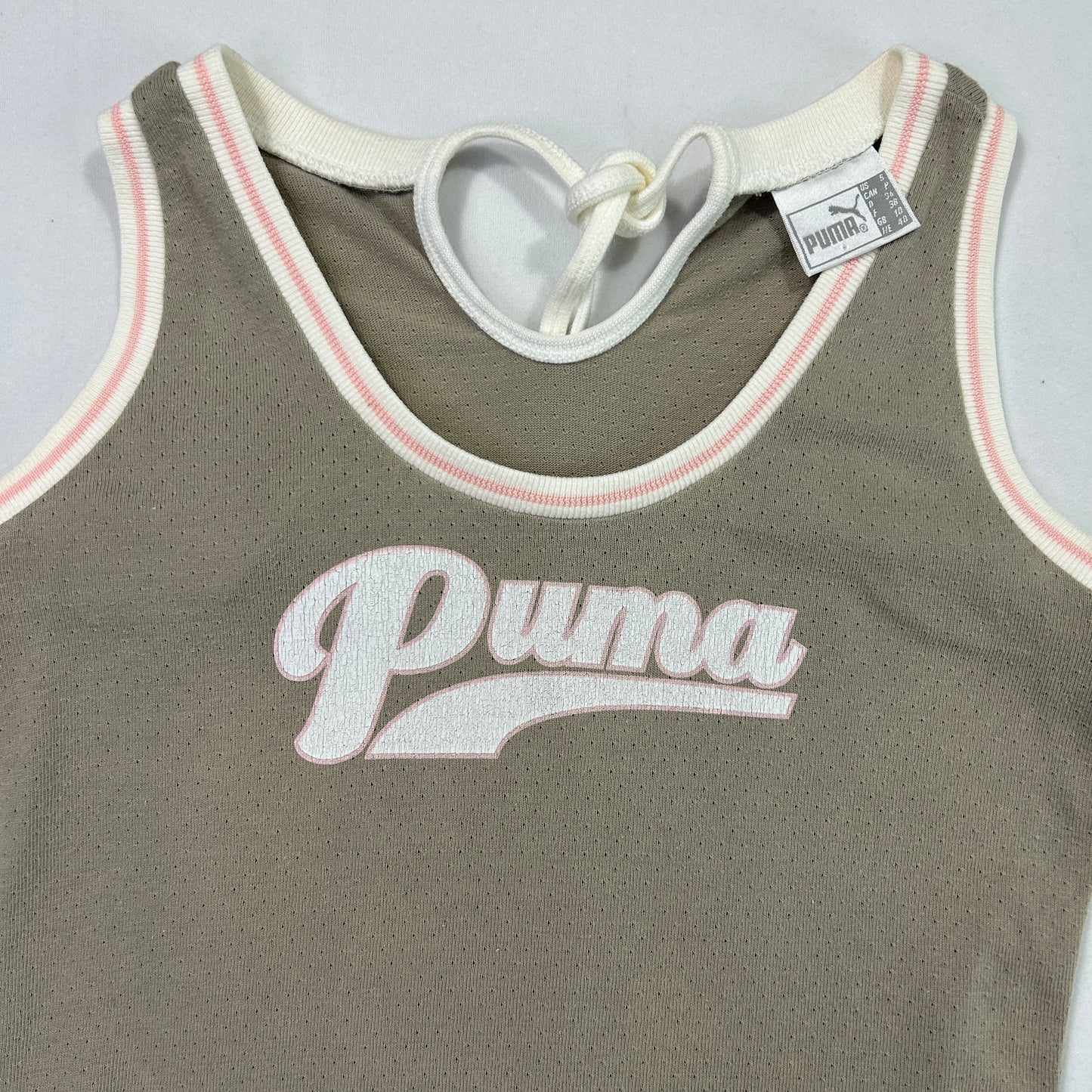 Vintage Grey Puma Tank Top - Size M