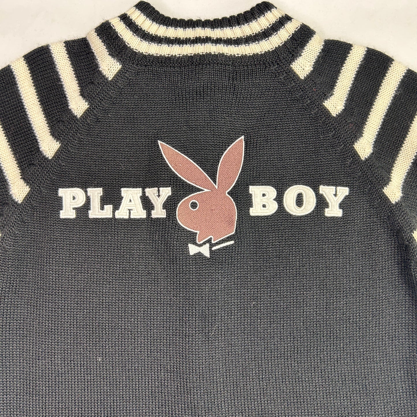 Vintage Playboy Striped Double Zip Jacket - Size M/L