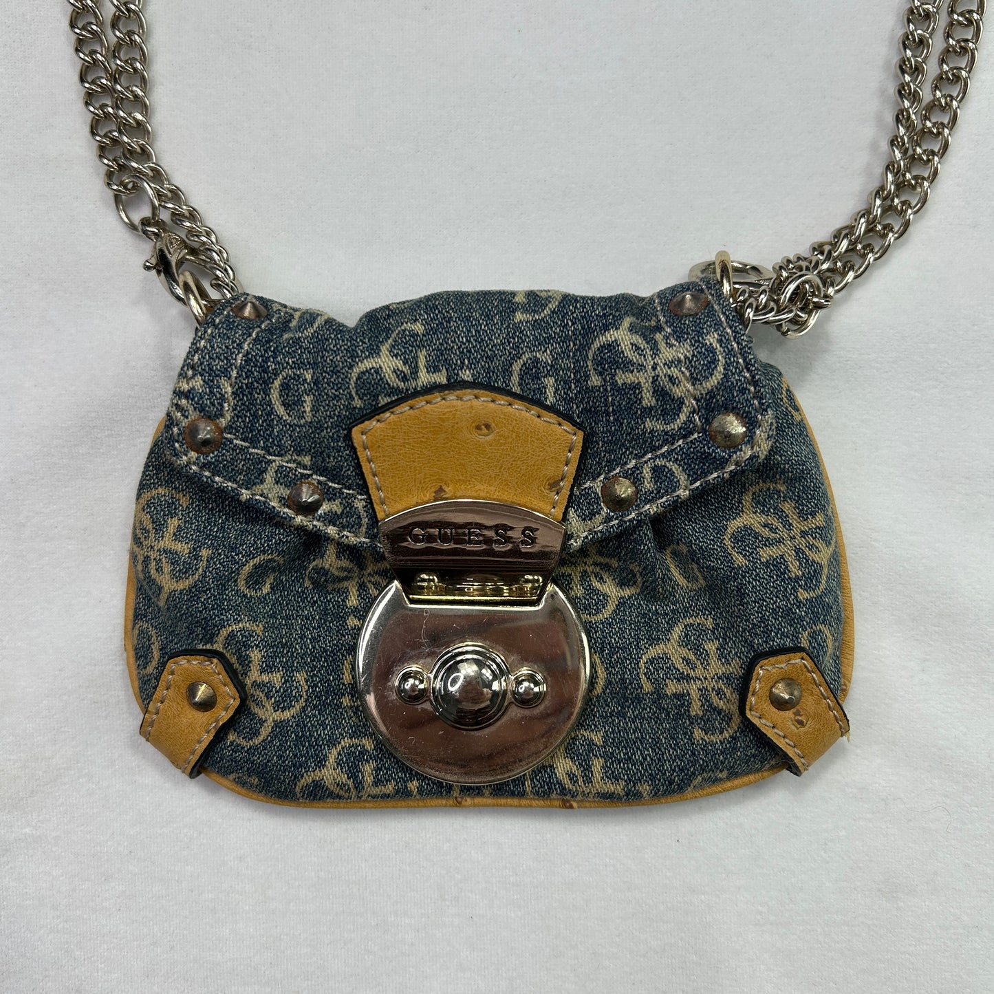 RARE Vintage Mirco Denim Guess Chain Bag