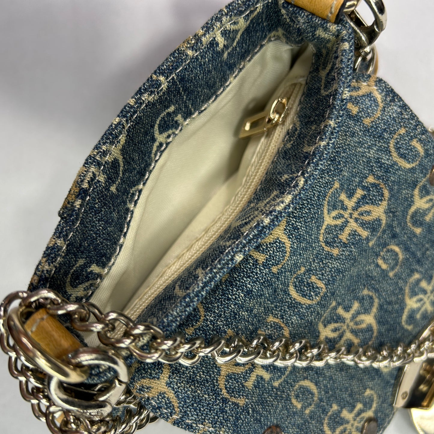 RARE Vintage Mirco Denim Guess Chain Bag