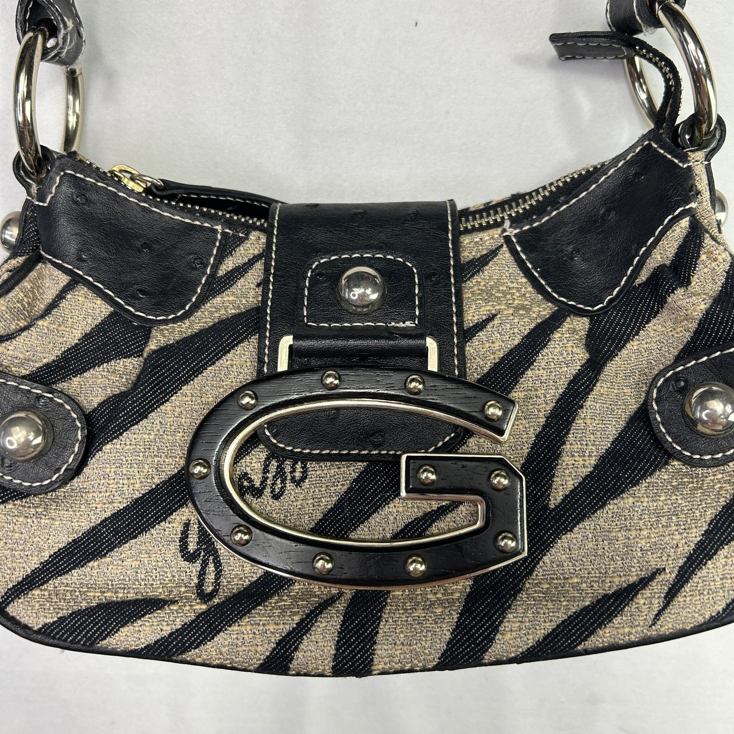 RARE Vintage Guess Zebra Print Shoulder Bag