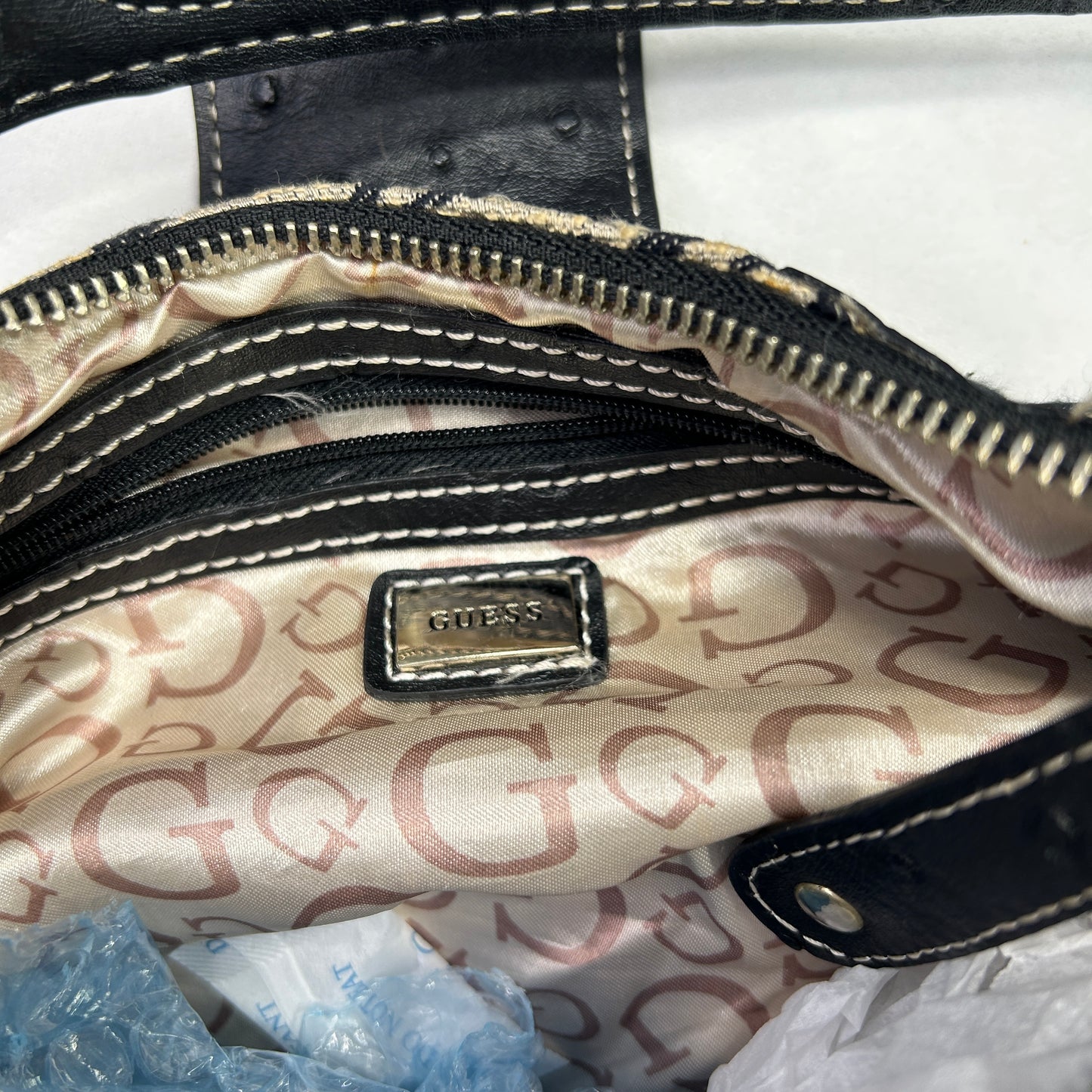 RARE Vintage Guess Zebra Print Shoulder Bag