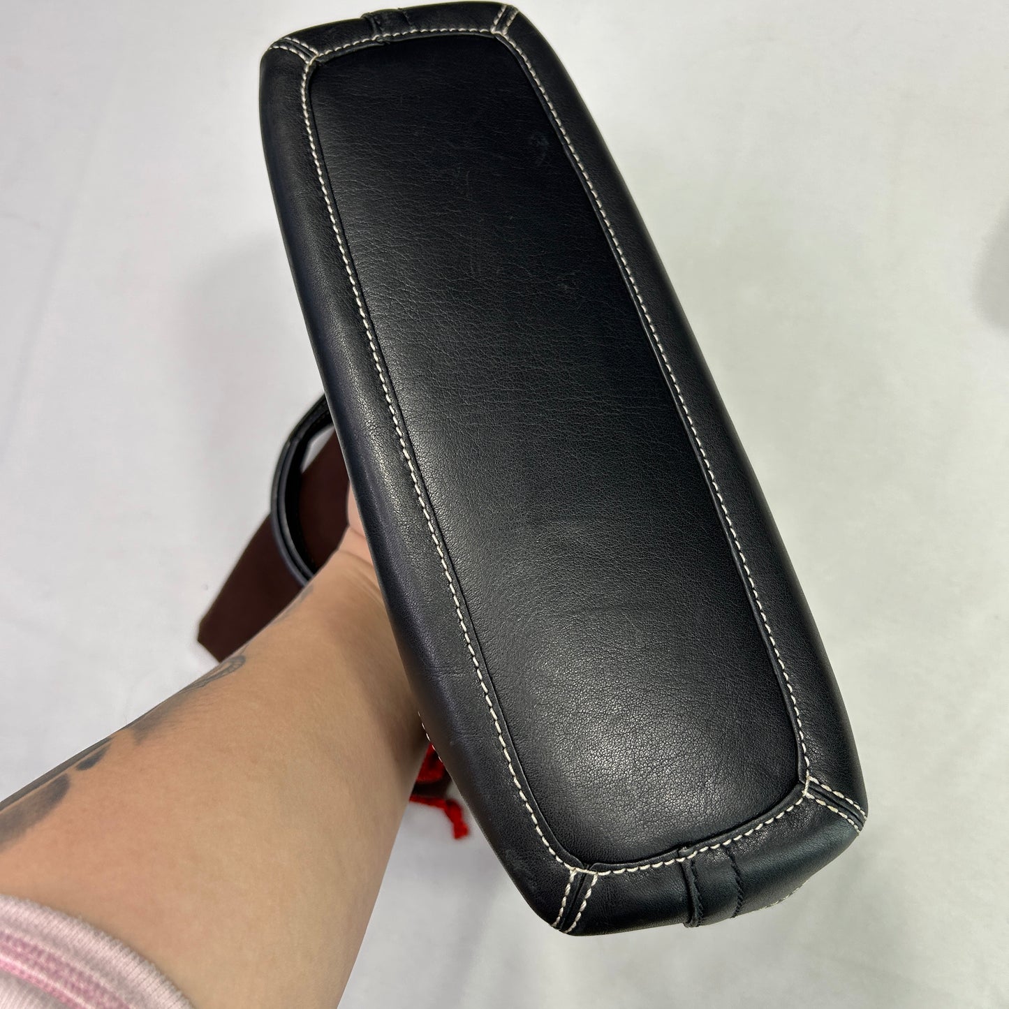 Vintage Signature Coach Leather Shoulder Bag