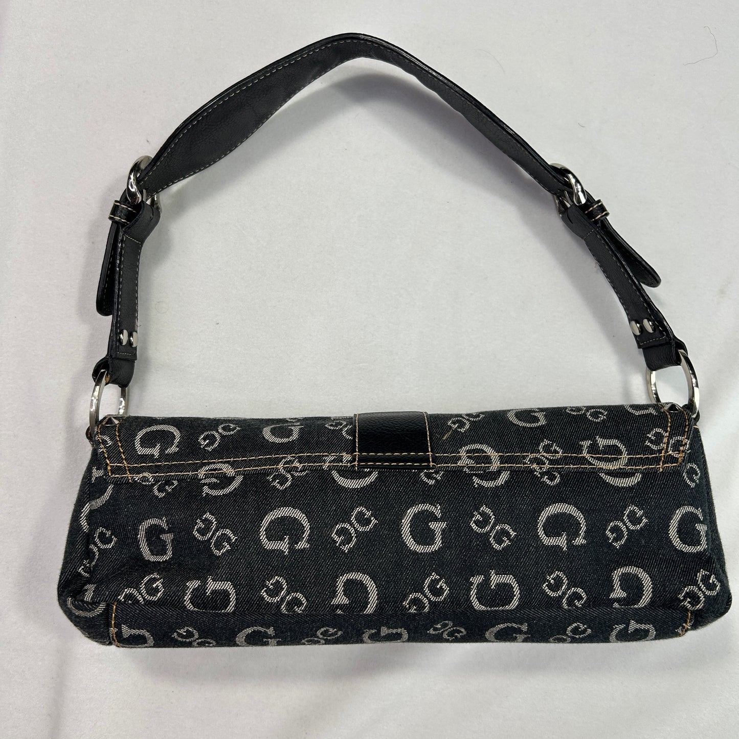 RARE Vintage Guess Denim Baguette Shoulder Bag