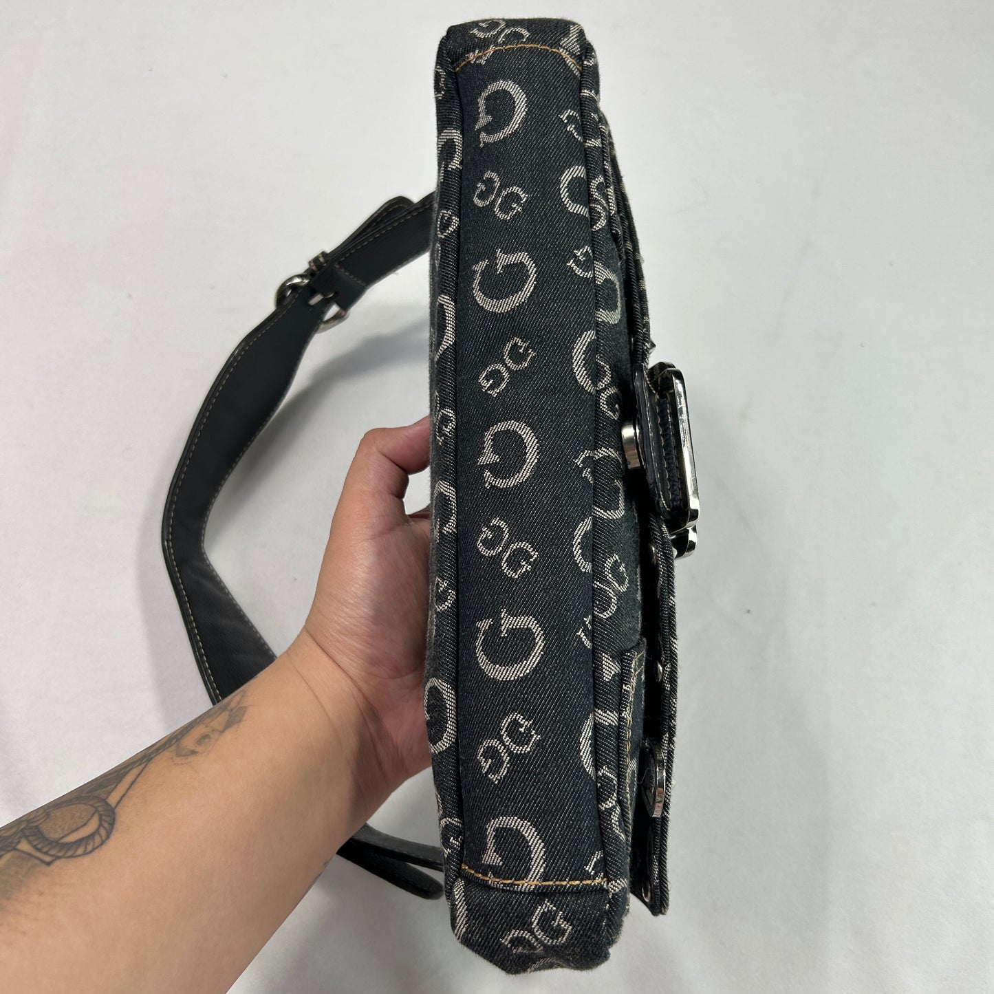 RARE Vintage Guess Denim Baguette Shoulder Bag