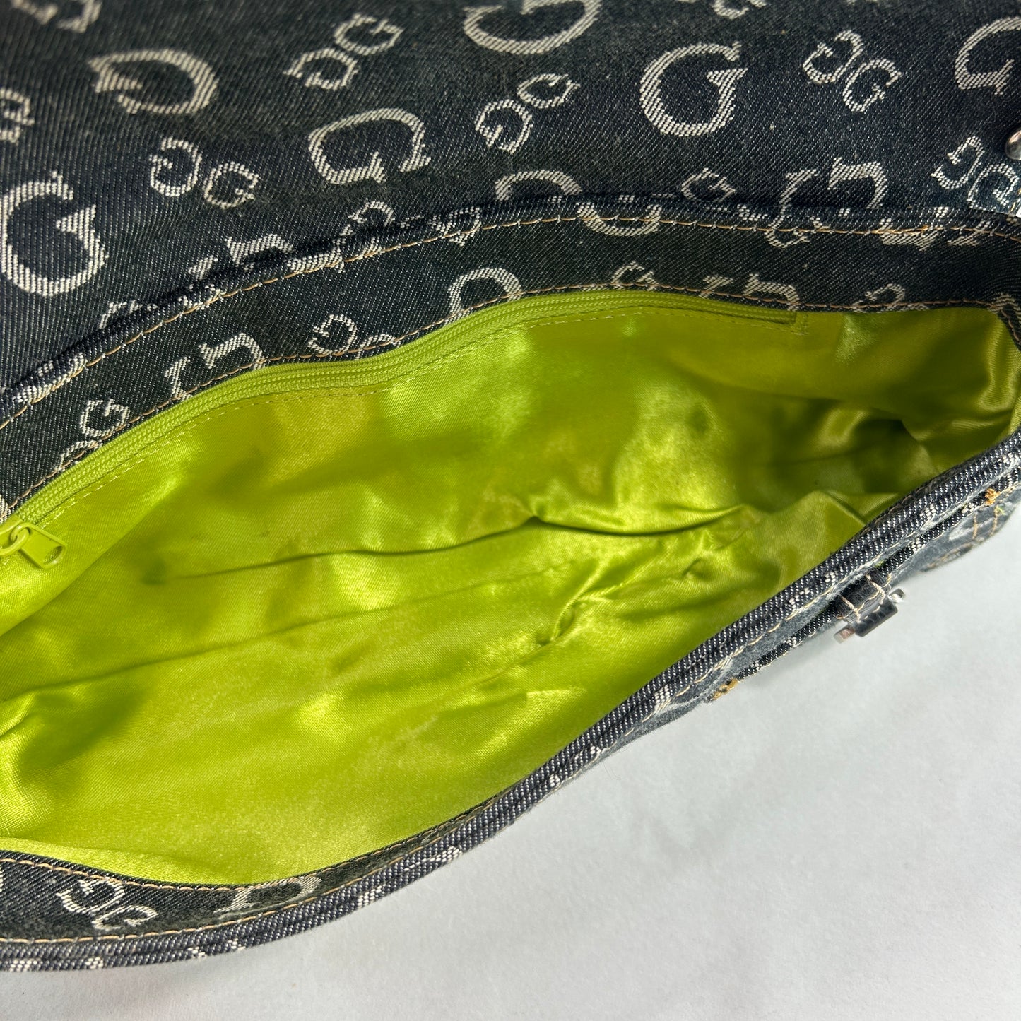RARE Vintage Guess Denim Baguette Shoulder Bag