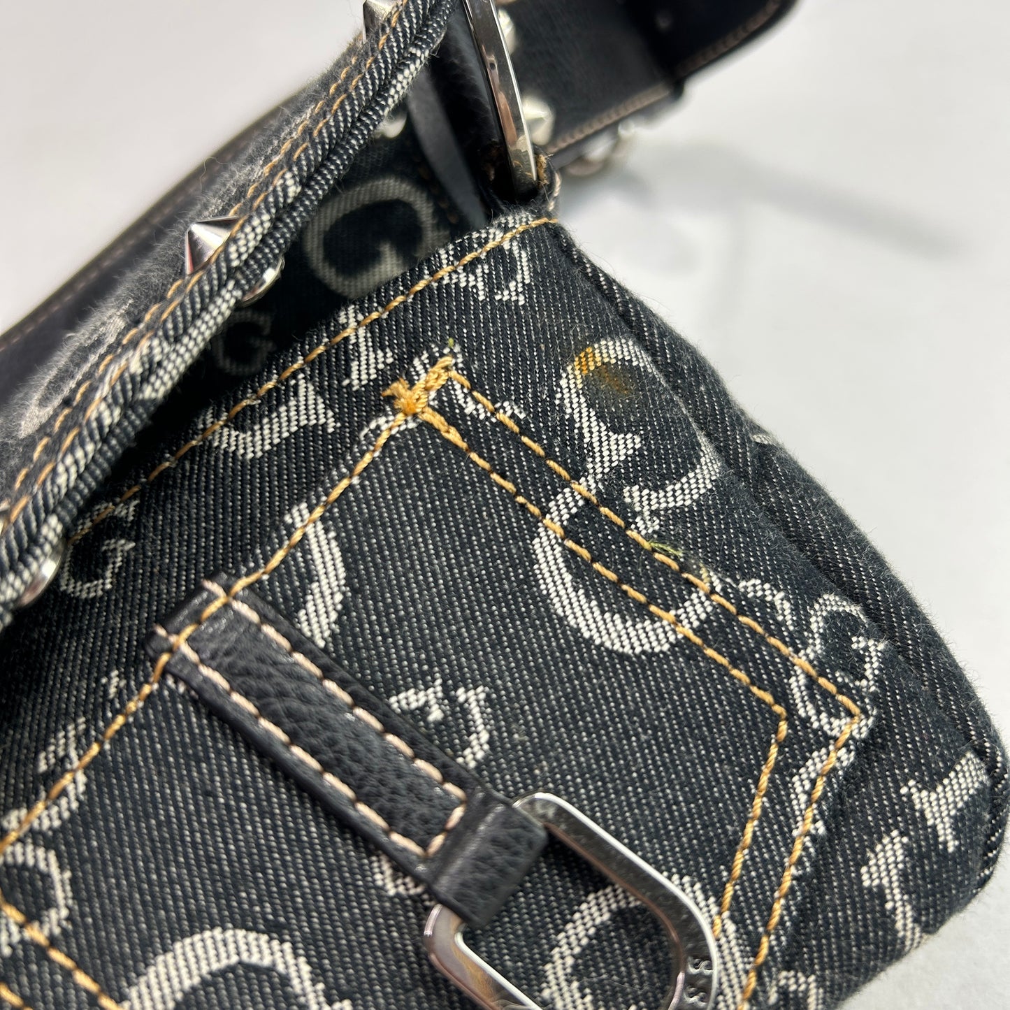 RARE Vintage Guess Denim Baguette Shoulder Bag