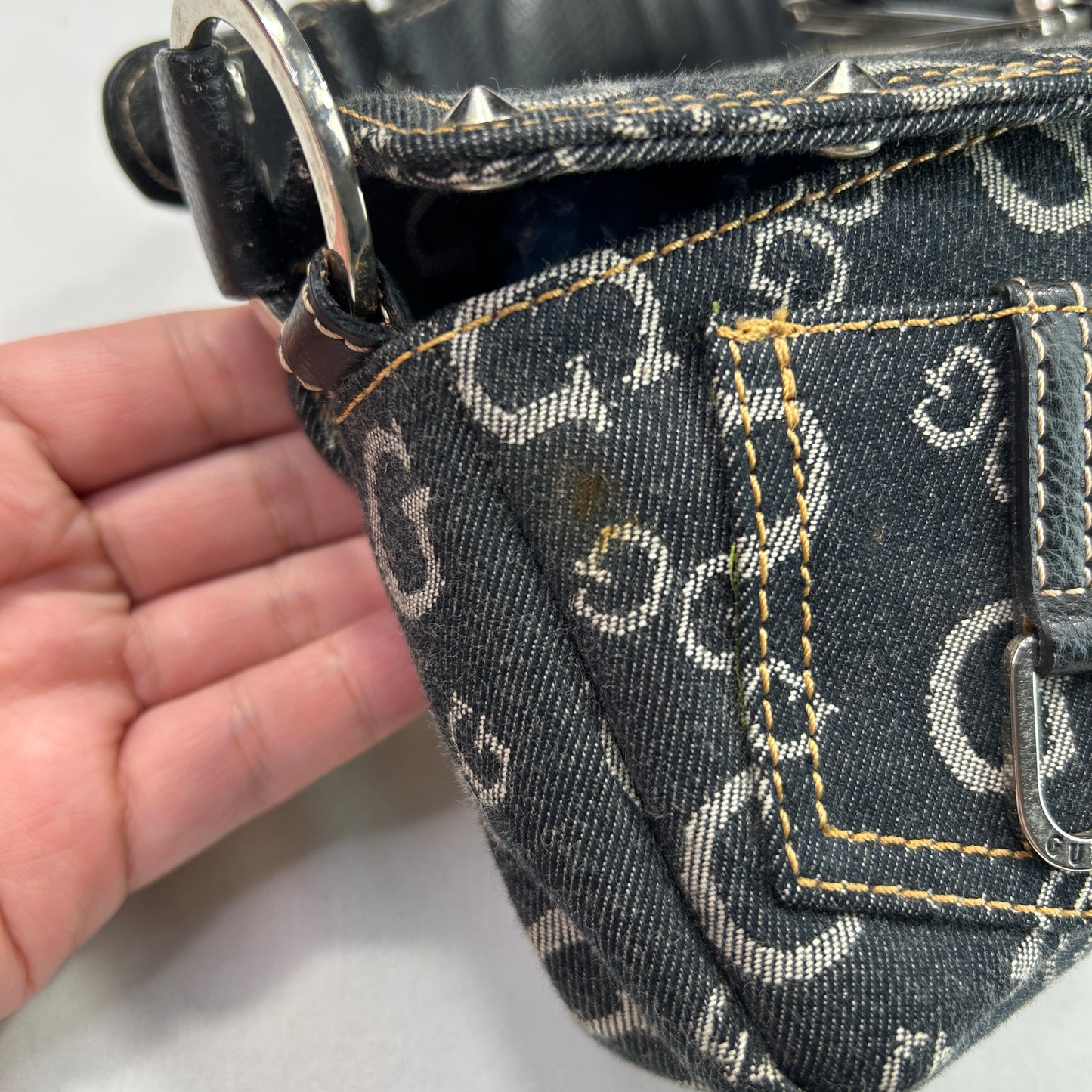 RARE Vintage Guess Denim Baguette Shoulder Bag