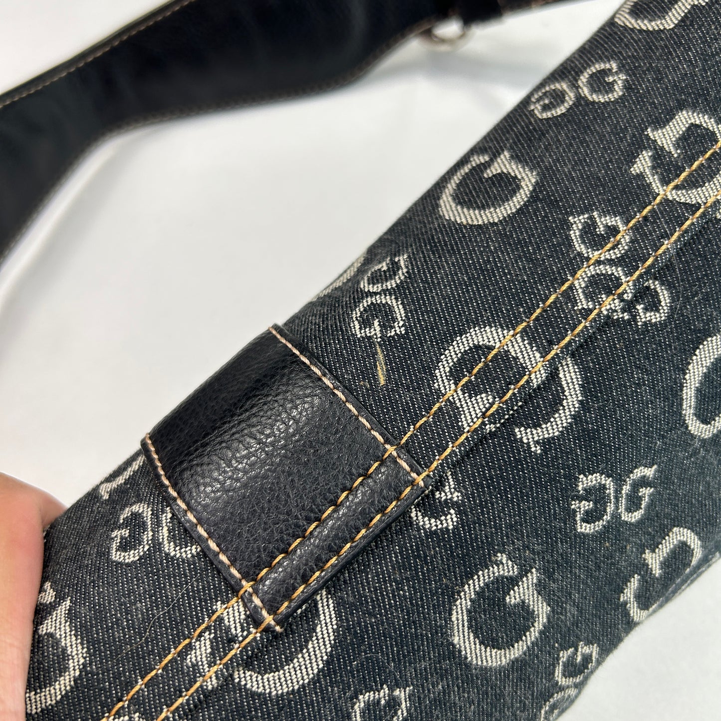 RARE Vintage Guess Denim Baguette Shoulder Bag