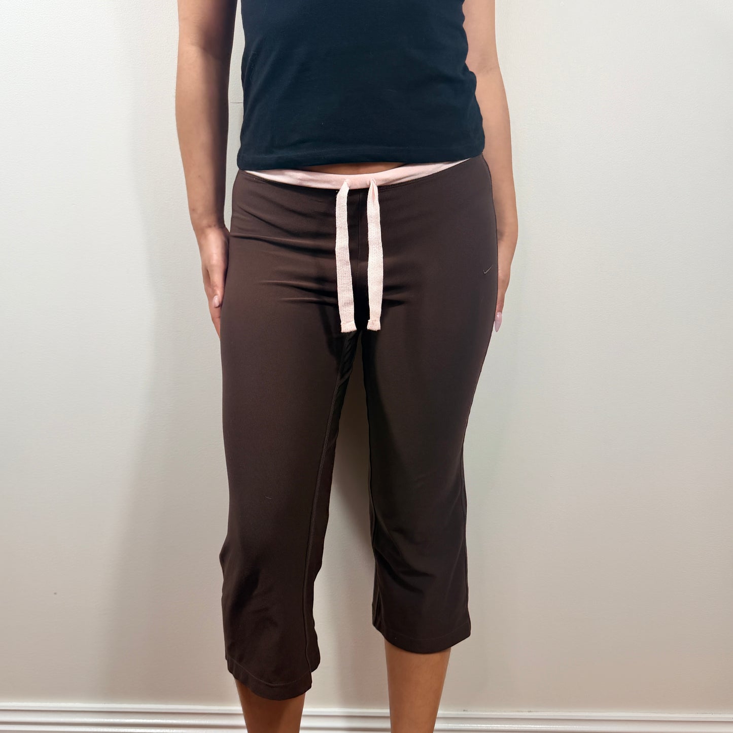 Brown Nike 3/4 Yoga Pants - Size S/M