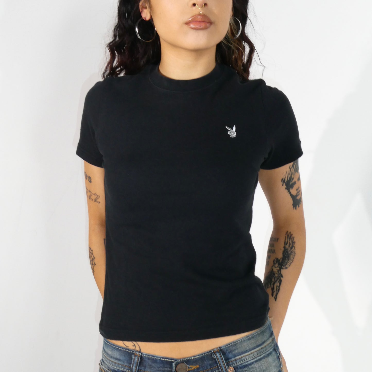 Black Playboy Babytee - Size XS/S