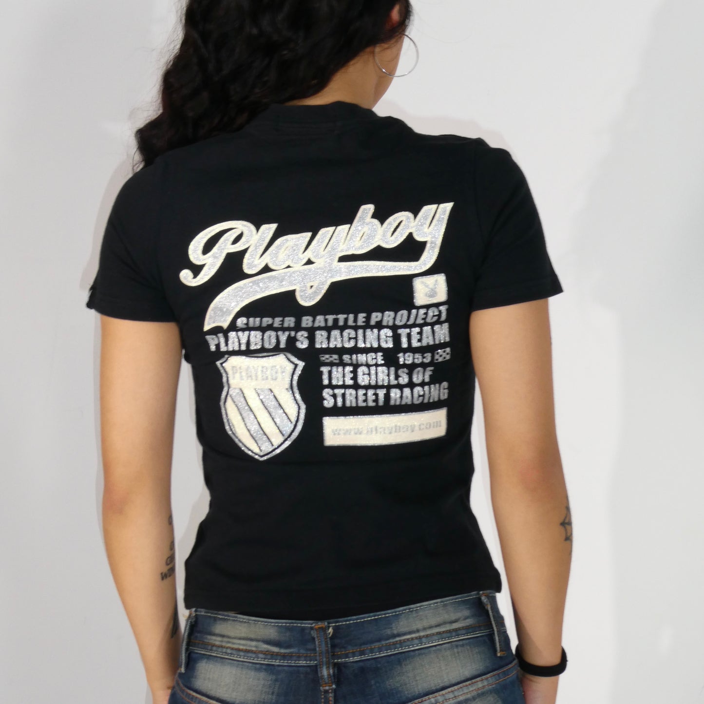 Black Playboy Babytee - Size XS/S