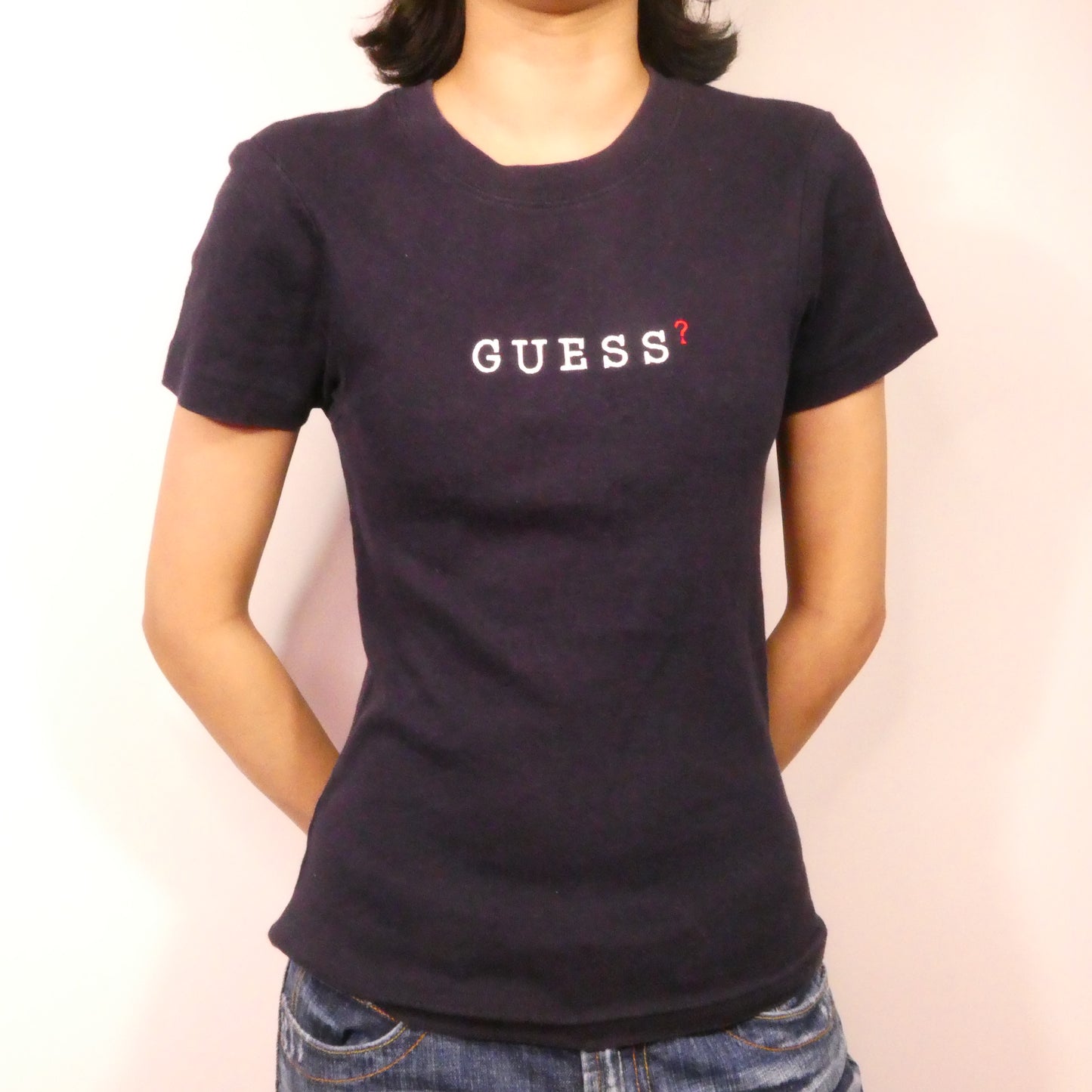 Guess Navy Blue Babytee - Size S/M