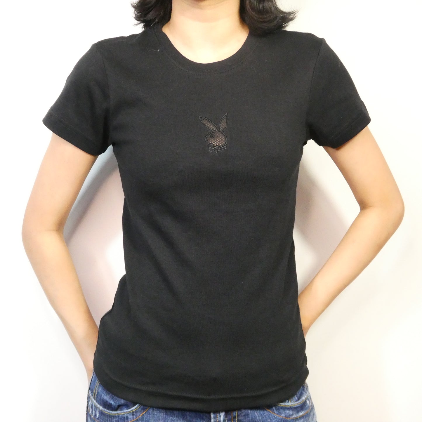 Deadstock Mesh Black Playboy Babytee - Size S