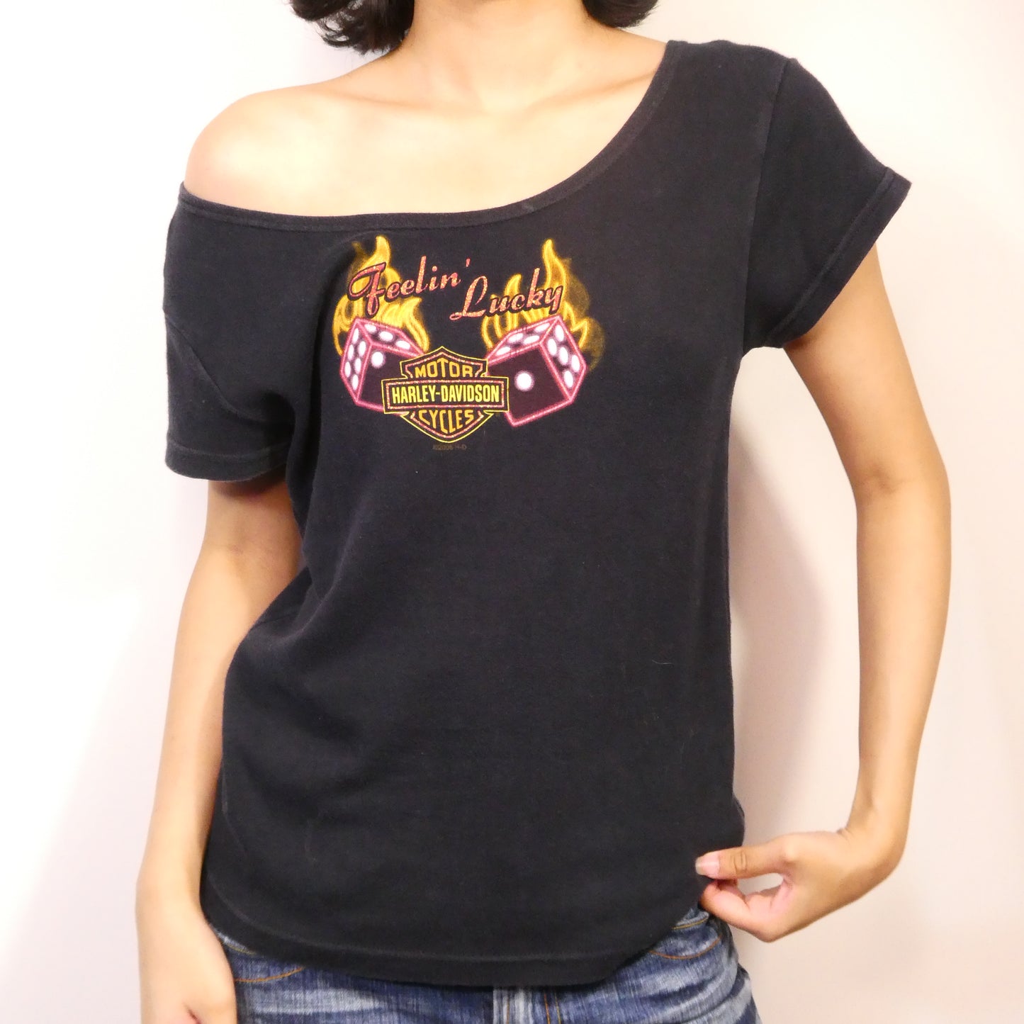 Black Harley Davidson Dice Babytee - Size M/L