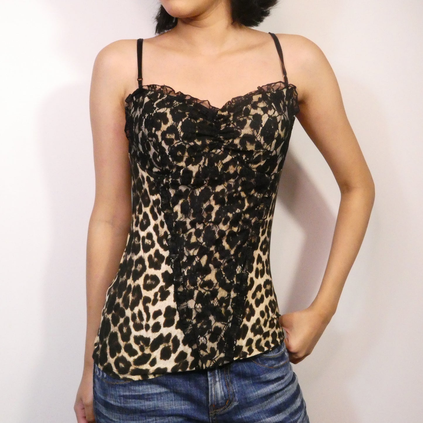 Lace Animal Print Camisole - Size S