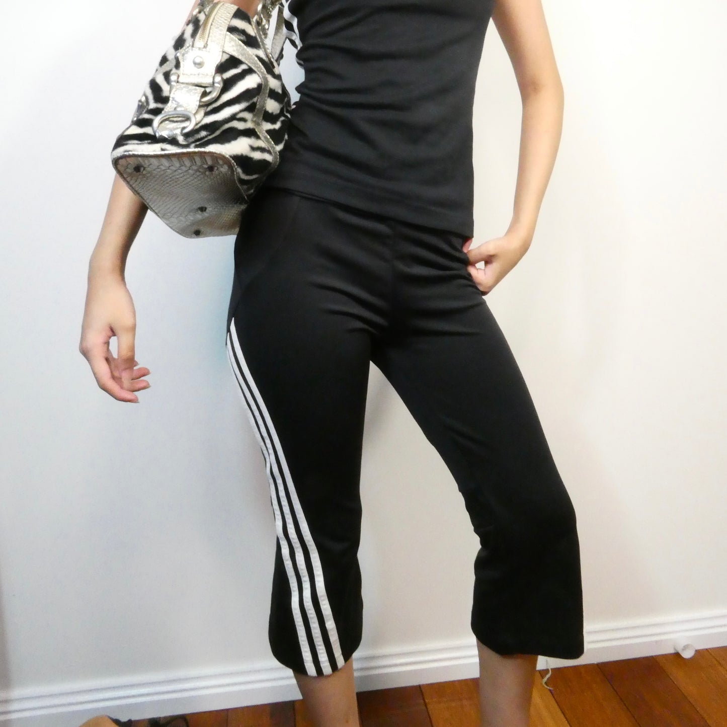 Black Adidas 3/4 Capri Pants - Size S