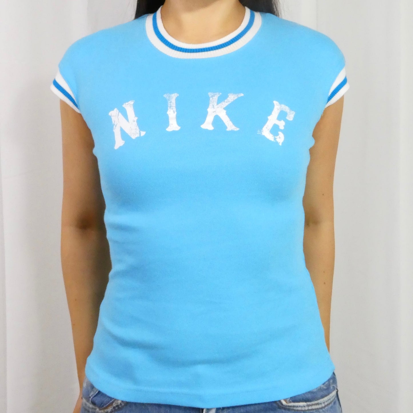Deadstock Blue Nike Babytee - Size S