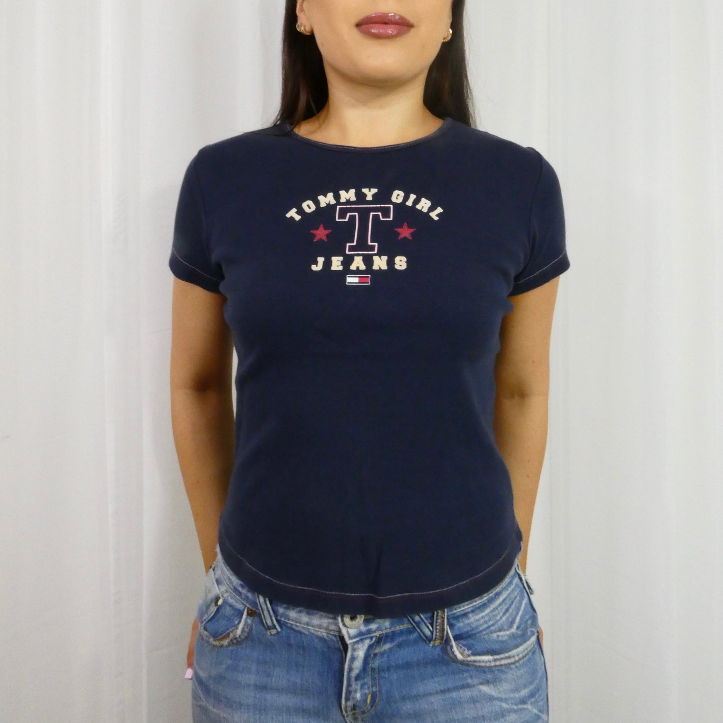 Vintage Tommy Girl Jeans Star Baby Tee - Size M